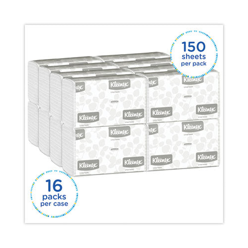 Kleenex C-fold Paper Towels 1-ply 10.13x13.15 White 150/pack 16 Packs/Case