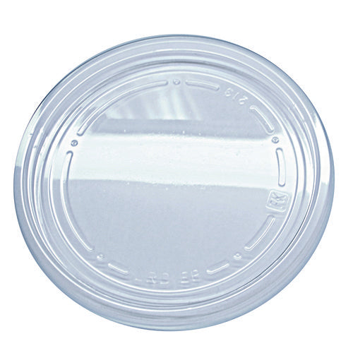 Fabri-Kal Recycleware Round Deli Container Lids Flat Plug Fit Clear Plastic 500/Case