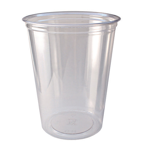 Fabri-Kal Recycleware Round Deli Container 32 Oz 4.6" Diameterx5.8" H Clear Plastic 500/Case