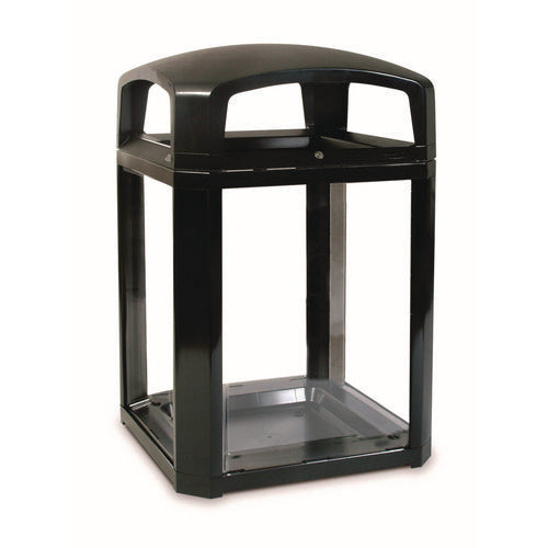 Rubbermaid Commercial Landmark Series Classic Dome Top Container Resin Black