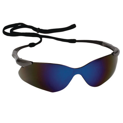 KleenGuard Nemesis Safety Glasses Gunmetal Nylon Frame Blue Polycarbonate Lens