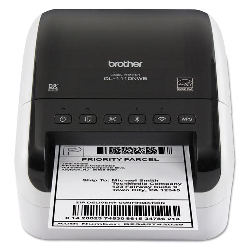 Brother Ql-1110nwb Wide Format Professional Label Printer 69 Labels/min Print Speed 6.7x8.7x5.9