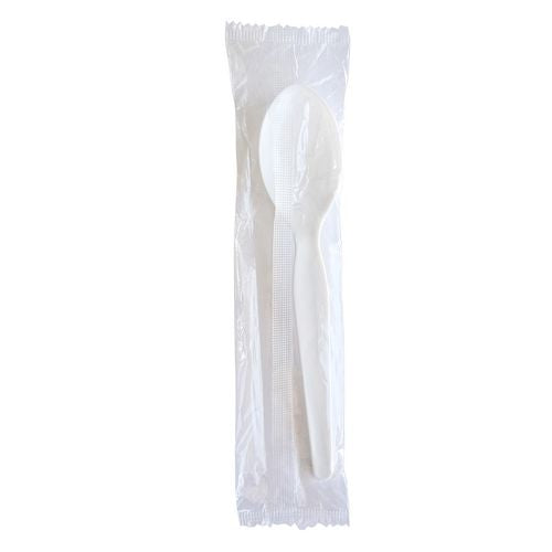 Boardwalk Heavyweight Wrapped Polystyrene Cutlery Soup Spoon White 1000/Case