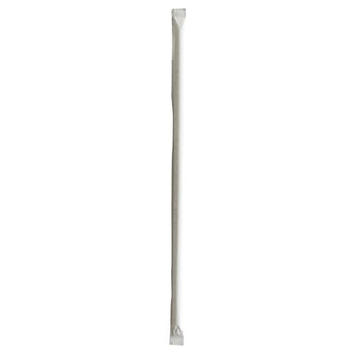 Boardwalk Wrapped Jumbo Straws 10.25" Polypropylene Clear 2000/Case