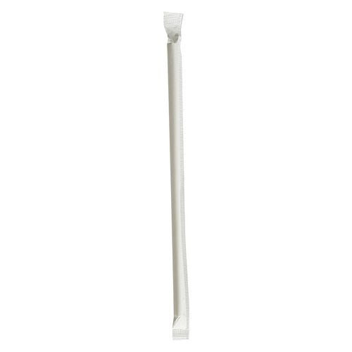 Boardwalk Wrapped Jumbo Paper Straws 7.75" Paper White 1280/Case