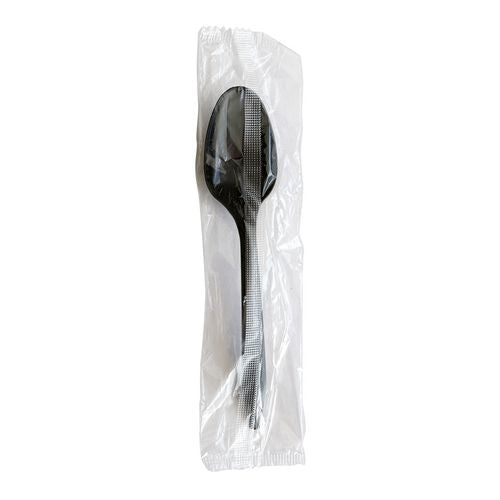 Boardwalk Mediumweight Polypropylene Cutlery Teaspoon Black 1000/Case