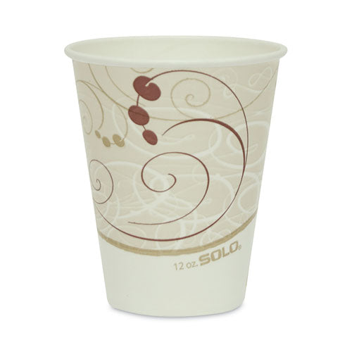 SOLO Double Sided Poly (dsp) Paper Cold Cups 12 Oz Symphony Design 80/sleeve 25 Sleeves/Case