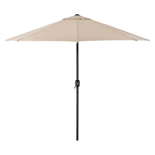 Global Industrial Outdoor Umbrella With Tilt Mechanism 102" Span 94" Long Tan Canopy Black Handle