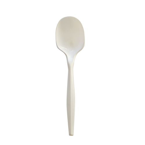 Boardwalk Mediumweight Polypropylene Cutlery Teaspoon White 1000/Case