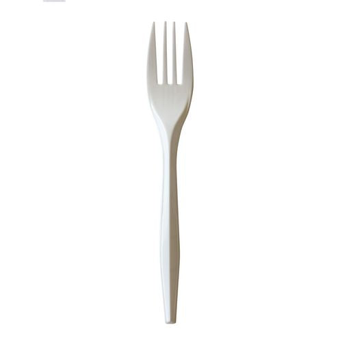 Boardwalk Mediumweight Polypropylene Cutlery Fork White 1000/Case