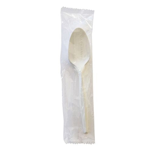 Boardwalk Mediumweight Wrapped Polystyrene Cutlery Teaspoon White 1000/Case