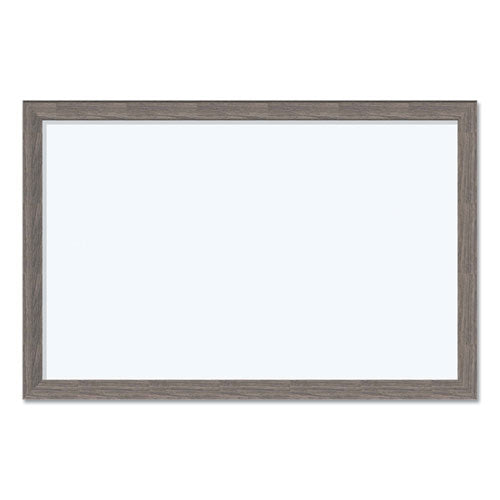 U Brands Magnetic Dry Erase Board With Rustic Frame 36"x24" (actual Size: 35"x23") White Surface Brown Wood Frame