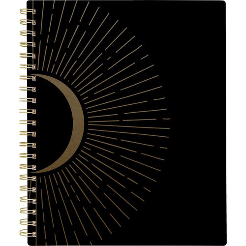 Cambridge Radiate Weekly/monthly Planner Stylized Solar-eclipse Artwork 11x9.25 Black/gold Cover 12-month (jan To Dec): 2025