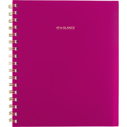 AT-A-GLANCE Harmony Weekly/monthly Poly Planner 8.88x7.69 Purple/gold Cover 13-month (jan To Jan): 2025 To 2026