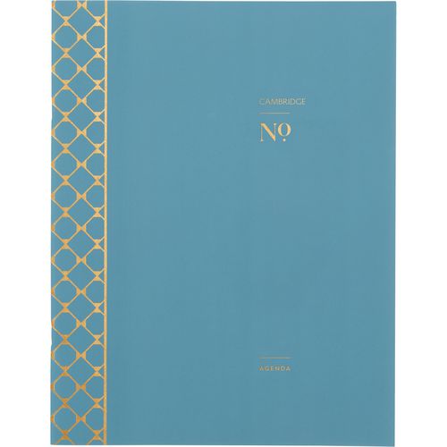 Cambridge Workstyle Monthly Stitched Planner Geometric Artwork 11x8.5 Seaside Blue/gold Cover 12-month (jan To Dec): 2025