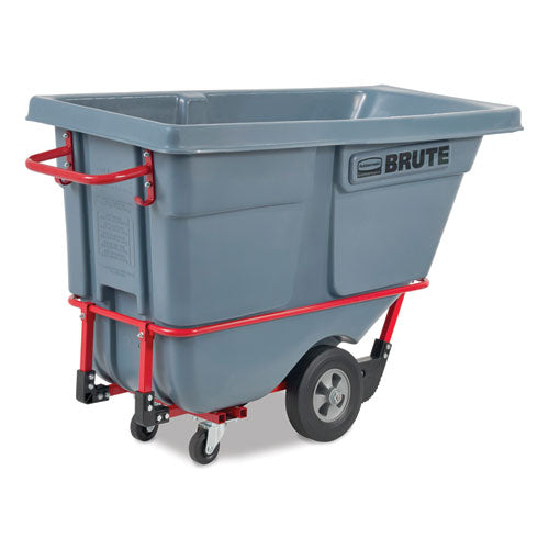 Rubbermaid Commercial Brute Duratilt Frame Tilt Truck Standard Duty 0.5 Cu Yd 850 Lb Capacity Rotomolded Resin/leakproof Polyethylene Gray