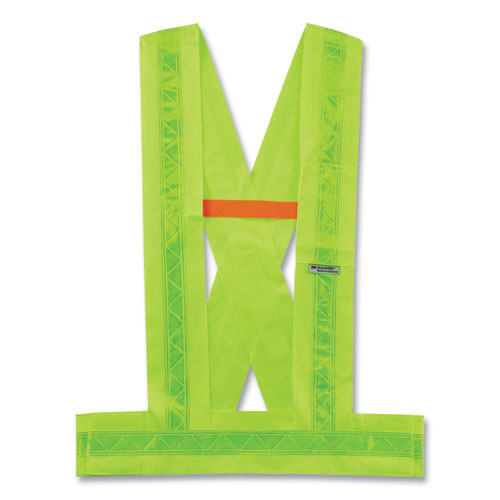 Ergodyne Glowear 8140ba Class 1 Breakaway Sash Polyester Medium/large Lime