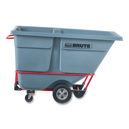 Rubbermaid Commercial Brute Duratilt Frame Tilt Truck Standard Duty 1 Cu Yd 1200 Lb Capacity Rotomolded Resin/leakproof Polyethylene Gray