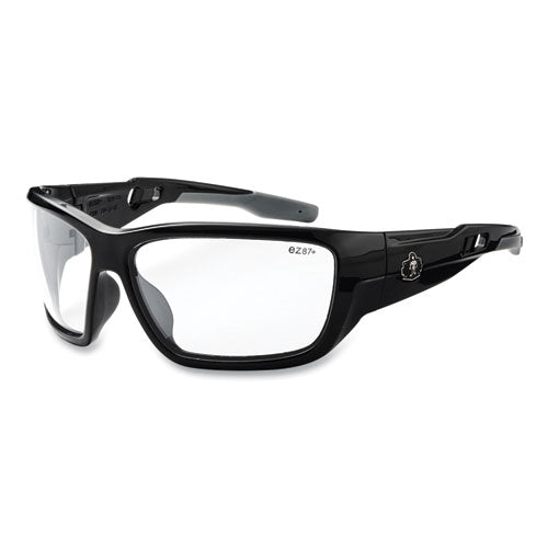 Ergodyne Skullerz Baldr Safety Glasses Black Nylon Impact Frame Clear Polycarbonate Lens