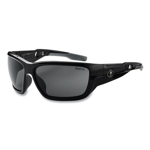 Ergodyne Skullerz Baldr Safety Glasses Black Nylon Impact Frame Polarized Smoke Polycarbonate Lens