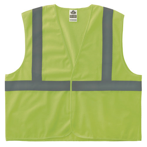 Ergodyne Glowear 8205hl-eco Class 2 Recycled Hi-vis Vest Mesh Polyester X-small Lime