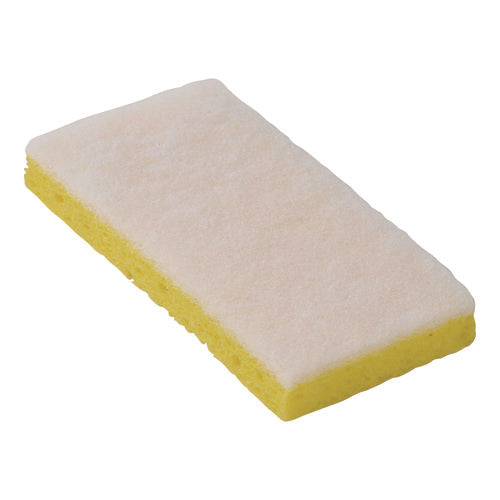 Americo Resort Cut Scrub Sponge Light Duty 6.25x3.18 White/yellow 40/Case