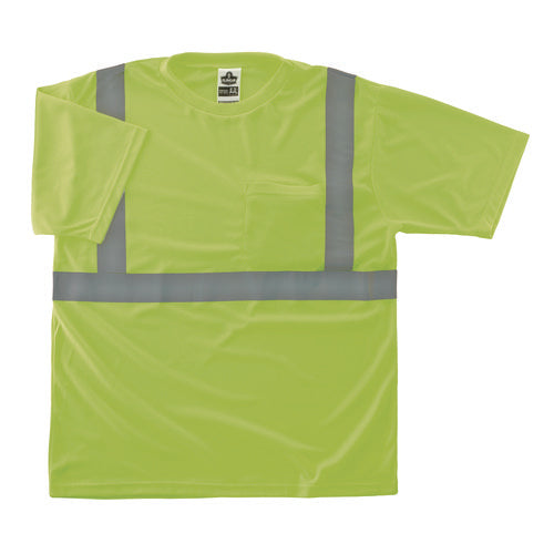 Ergodyne Glowear 8289-eco Class 2 Recycled Hi-vis T-shirt 2x-large Lime