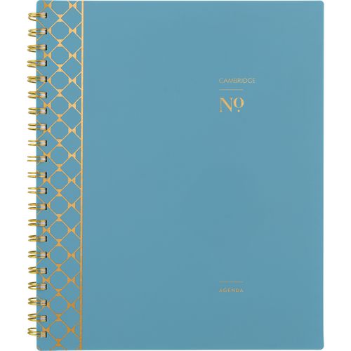 Cambridge Workstyle Weekly/monthly Planner Geometric Artwork 11x9.38 Blue/gold Cover 12-month (jan To Dec): 2025