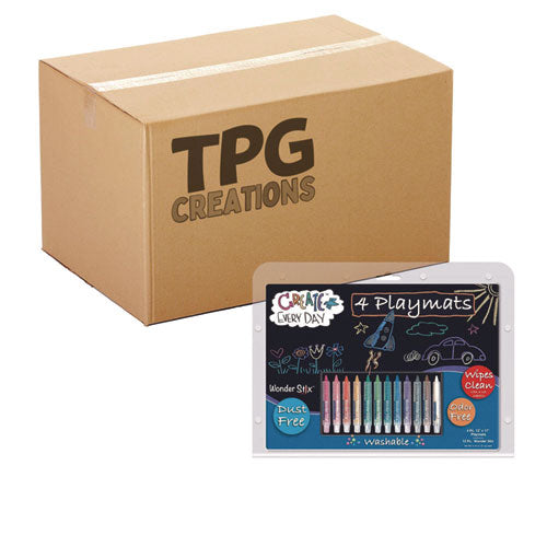 TPG Creations Wonder Stix Playmat Kit 12 Assorted Pastel Wonderstix And 4 Playmats/pack 12 Packs/Case
