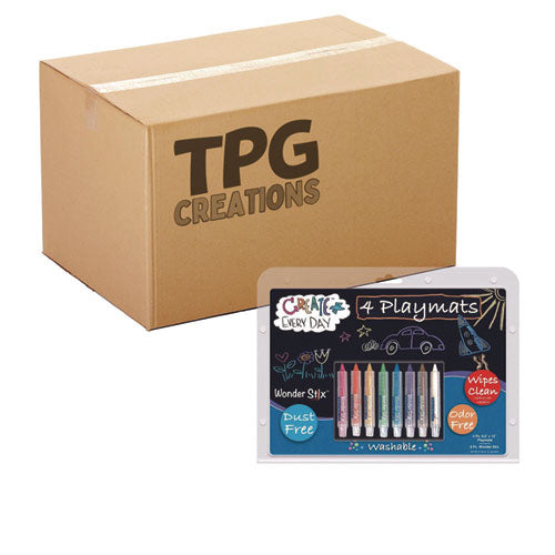 TPG Creations Wonder Stix Playmat Kit 8 Assorted Pastel Wonderstix And 4 Playmats/pack 12 Packs/Case