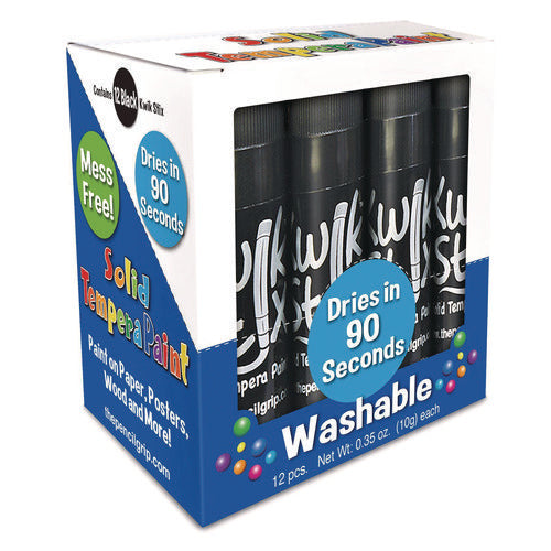 TPG Creations Kwik Stix Single Color Pack 0.7"x3.5" Black 12/pack 12 Packs/Case