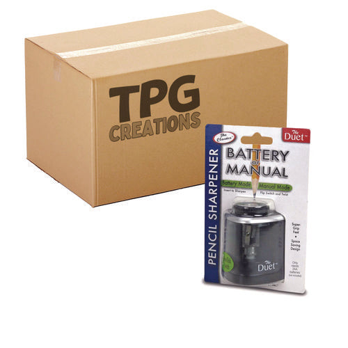 TPG Creations 2-in-1 Sharpener Battery/manual-powered 6.13x3 Black 24/Case