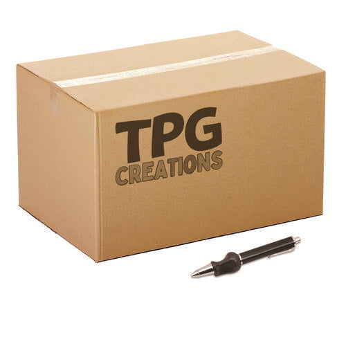 TPG Creations Heavyweight Ball Pen W/the Pencil Grip Ballpoint Pen Retractable Med 0.7 Mm Black Ink Black/silver/navy Barrel 8/Case