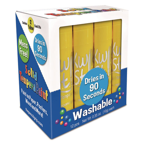 TPG Creations Kwik Stix Single Color Pack 0.7"x3.5" Yellow 12/pack 12 Packs/Case