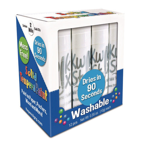 TPG Creations Kwik Stix Single Color Pack 0.7"x3.5" White 12/pack 12 Packs/Case