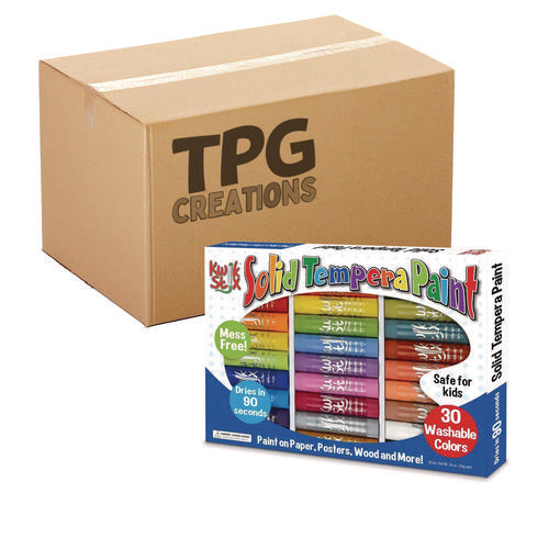 TPG Creations Kwik Stix Tempera Paint Set 30 Assorted Colors 30/pack 6 Packs/Case