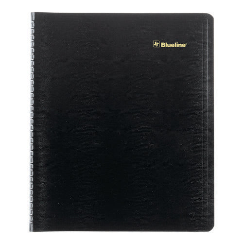 Blueline Plan And Link Monthly Planner 11"x9.06" Black Cover 16-months: Sept 2024 To Dec 2025