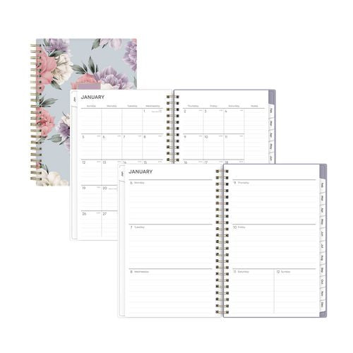 Blue Sky Tula Weekly/monthly Planner Floral Artwork 8"x5" Purple/pink/white Cover 12-month (jan To Dec): 2025