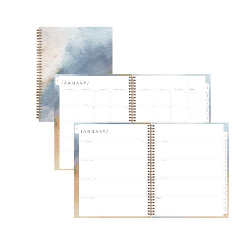 Blue Sky One Tree Planted Andreo Weekly/monthly Planner Abstract Artwork 11"x8.5" Blue/sand/green Cover 12-month (jan-dec): 2025