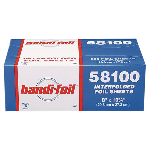 HFA Interfolded Foil Sheets 55 Gauge 8x10.75 500 Sheets/box 6 Boxes/Case