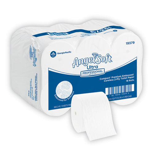 Georgia Pacific Professional Angel Soft Ps Compact Coreless Premium Bathroom Tissue 2-ply White 660 Sheets/roll 18/Case