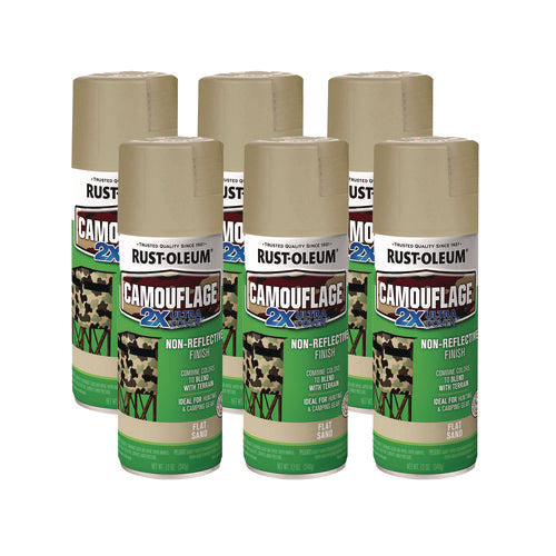 Rust-Oleum Camouflage Spray Paint Flat Sand 12 Oz Aerosol Can 6/Case