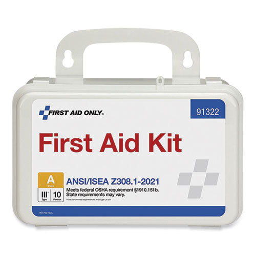 First Aid Only Ansi 2021 First Aid Kit For 10 People 76 Pieces Plastic Case