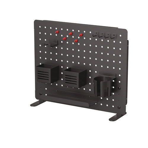 Kantek Pegboard Organizer Three Compartments 20.58x1x17 Black Steel