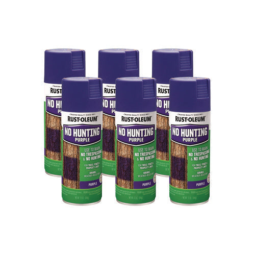 Rust-Oleum Specialty No Hunting Purple Spray Paint Flat No Hunting Purple 12 Oz Aerosol Can 6/Case