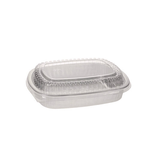 Pactiv Evergreen Classic Carry-out Container With Pet Dome Lid 46 Oz 9.8x7.8x1.3 Silver 50/Case