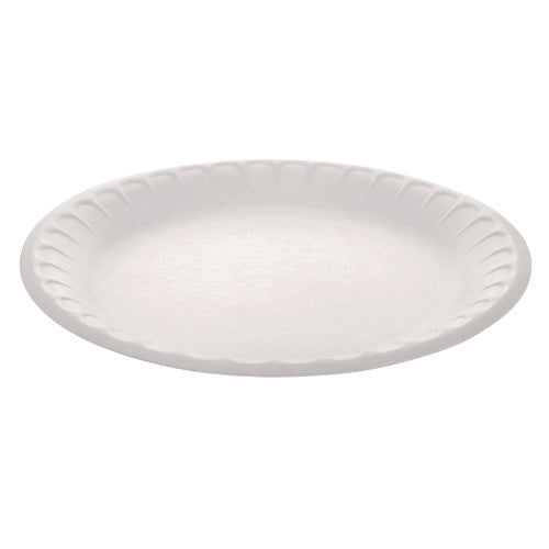 Pactiv Evergreen Placesetter Satin Non-laminated Foam Dinnerware Plate 9" Dia White 500/Case