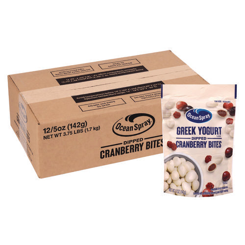 Ocean Spray Greek Yogurt Dipped Cranberry Bites Cranberry/yogurt 5 Oz Bag 12/Case