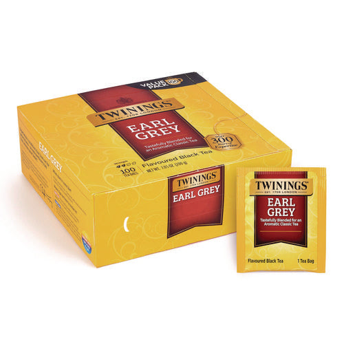 TWININGS Tea Bags Earl Grey Individually Wrapped 100/Case