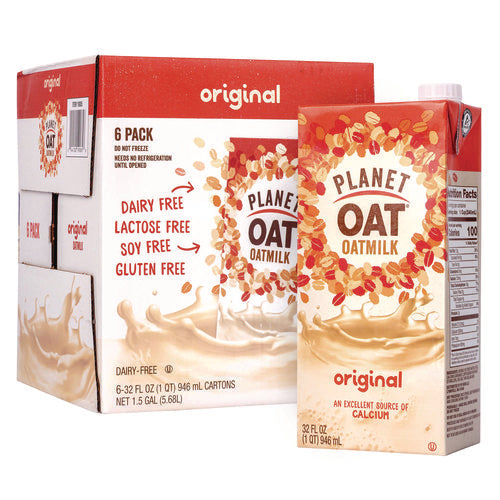 Planet Oat Original Oat Milk Cartons 32 Oz Carton 6/Case